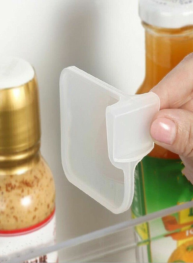 Orrda Refrigerator Internal Drawer Shelf | Plastic Adjustable Refrigerator Storage Pantry Grid Dividers Separator Dividing Clips Bottle Food Packets Orgainzer (Pack of 4_White) - Image 5